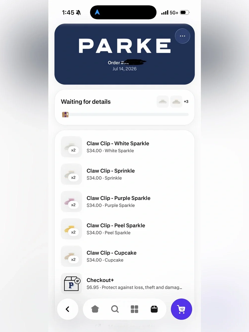 Parke Sprinkle Birthday Drop Claw Clip. 💙⚡️